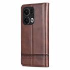 For OPPO Reno13 Pro AZNS Magnetic Calf Texture Flip Leather Phone Case(Dark Brown) - 3