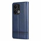 For OPPO Reno13 Pro AZNS Magnetic Calf Texture Flip Leather Phone Case(Dark Blue) - 3