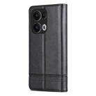 For OPPO Reno13 Pro AZNS Magnetic Calf Texture Flip Leather Phone Case(Black) - 3