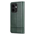 For OPPO Reno13 F AZNS Magnetic Calf Texture Flip Leather Phone Case(Dark Green) - 3