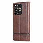For OPPO A5 Energy / A5 Pro 5G Global AZNS Magnetic Calf Texture Flip Leather Phone Case(Dark Brown) - 3