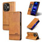 For OPPO A5 Energy / A5 Pro 5G Global AZNS Magnetic Calf Texture Flip Leather Phone Case(Light Brown) - 1