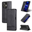 For OPPO A5 Energy / A5 Pro 5G Global AZNS Magnetic Calf Texture Flip Leather Phone Case(Black) - 1