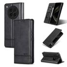 For OPPO Find X8s AZNS Magnetic Calf Texture Flip Leather Phone Case(Black) - 1