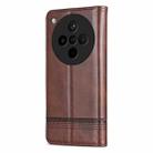 For OPPO Find X8s+ AZNS Magnetic Calf Texture Flip Leather Phone Case(Dark Brown) - 3