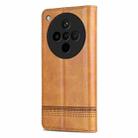 For OPPO Find X8s+ AZNS Magnetic Calf Texture Flip Leather Phone Case(Light Brown) - 3