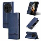 For OPPO Find X8s+ AZNS Magnetic Calf Texture Flip Leather Phone Case(Dark Blue) - 1