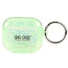 For AirPods Pro 2 Flash Diamond Epoxy Bluetooth Earphone Protective Case(Green) - 1
