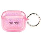 For AirPods Pro 2 Flash Diamond Epoxy Bluetooth Earphone Protective Case(Pink) - 1