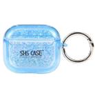 For AirPods Pro Flash Diamond Epoxy Bluetooth Earphone Protective Case(Blue) - 1