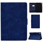 For Samsung Galaxy Tab S6 Lite P610/P615 Cowhide Texture Horizontal Flip Leather Case with Holder & Card Slots & Sleep / Wake-up Function(Blue) - 1