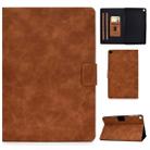 For Samsung Galaxy Tab A 10.1 (2019) T510/T515 Cowhide Texture Horizontal Flip Leather Case with Holder & Card Slots(Brown) - 1