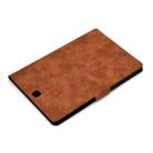 For Samsung Galaxy Tab A 9.7 T550/T555C Cowhide Texture Horizontal Flip Leather Case with Holder & Card Slots & Sleep / Wake-up Function(Brown) - 9