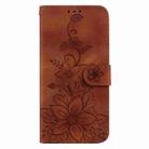 For Sony Xperia 1 III Lily Embossed Leather Phone Case(Brown) - 2