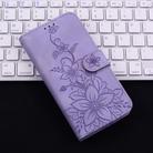 For Sony Xperia 10 VI Lily Embossed Leather Phone Case(Purple) - 2