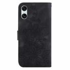 For Sony Xperia 10 VI Lily Embossed Leather Phone Case(Black) - 3