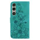 For Sony Xperia 1 VI Lily Embossed Leather Phone Case(Green) - 3