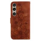 For Sony Xperia 1 VI Lily Embossed Leather Phone Case(Brown) - 3