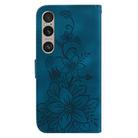 For Sony Xperia 1 VI Lily Embossed Leather Phone Case(Dark Blue) - 3