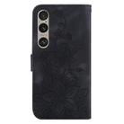 For Sony Xperia 1 VI Lily Embossed Leather Phone Case(Black) - 3