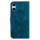 For Sony Xperia 5 VI Lily Embossed Leather Phone Case(Dark Blue) - 3