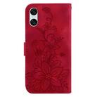 For Sony Xperia 5 VI Lily Embossed Leather Phone Case(Red) - 3