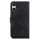 For Sony Xperia 5 VI Lily Embossed Leather Phone Case(Black) - 3