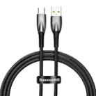 Baseus Lamp Ring Series 100W USB to USB-C/Type-C Fast Charge Data Cable, Length: 1m(Black) - 1