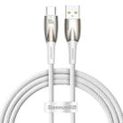 Baseus Lamp Ring Series 100W USB to USB-C/Type-C Fast Charge Data Cable, Length: 1m(White) - 1