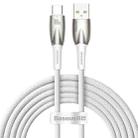 Baseus Lamp Ring Series 100W USB to USB-C/Type-C Fast Charge Data Cable, Length: 2m(White) - 1