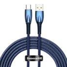 Baseus Lamp Ring Series 100W USB to USB-C/Type-C Fast Charge Data Cable, Length: 2m(Blue) - 1