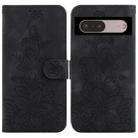 For Google Pixel 7 Lily Embossed Leather Phone Case(Black) - 1