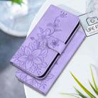 For Google Pixel 9a Lily Embossed Leather Phone Case(Purple) - 2