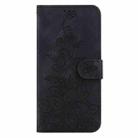 For Google Pixel 9a Lily Embossed Leather Phone Case(Black) - 3