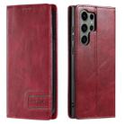 For Samsung Galaxy S23 Ultra 5G TTUDRCH RFID Retro Texture Magnetic Leather Phone Case(Red) - 1