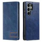 For Samsung Galaxy S23 Ultra 5G TTUDRCH RFID Retro Texture Magnetic Leather Phone Case(Blue) - 1