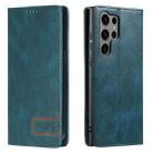 For Samsung Galaxy S23 Ultra 5G TTUDRCH RFID Retro Texture Magnetic Leather Phone Case(Greem) - 1