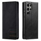 For Samsung Galaxy S23 Ultra 5G TTUDRCH RFID Retro Texture Magnetic Leather Phone Case(Black) - 1