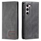 For Samsung Galaxy S23+ 5G TTUDRCH RFID Retro Texture Magnetic Leather Phone Case(Grey) - 1