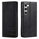 For Samsung Galaxy S23+ 5G TTUDRCH RFID Retro Texture Magnetic Leather Phone Case(Black) - 1