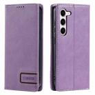 For Samsung Galaxy S23+ 5G TTUDRCH RFID Retro Texture Magnetic Leather Phone Case(Purple) - 1