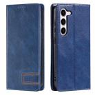 For Samsung Galaxy S23 5G TTUDRCH RFID Retro Texture Magnetic Leather Phone Case(Blue) - 1