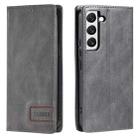 For Samsung Galaxy S22+ 5G TTUDRCH RFID Retro Texture Magnetic Leather Phone Case(Grey) - 1