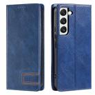 For Samsung Galaxy S22+ 5G TTUDRCH RFID Retro Texture Magnetic Leather Phone Case(Blue) - 1