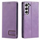 For Samsung Galaxy S22+ 5G TTUDRCH RFID Retro Texture Magnetic Leather Phone Case(Purple) - 1