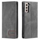 For Samsung Galaxy S21+ 5G TTUDRCH RFID Retro Texture Magnetic Leather Phone Case(Grey) - 1