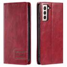 For Samsung Galaxy S21+ 5G TTUDRCH RFID Retro Texture Magnetic Leather Phone Case(Red) - 1