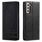 For Samsung Galaxy S21 5G TTUDRCH RFID Retro Texture Magnetic Leather Phone Case(Black) - 1