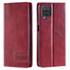 For Samsung Galaxy A12 / M12 / F12 TTUDRCH RFID Retro Texture Magnetic Leather Phone Case(Red) - 1