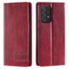 For Samsung Galaxy A23 / F23 / M23  5G TTUDRCH RFID Retro Texture Magnetic Leather Phone Case(Red) - 1